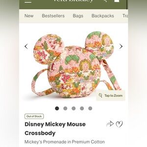 Vera Bradley Disney Mickey Mouse Crossbody Bag - in Mickey's Promenade print